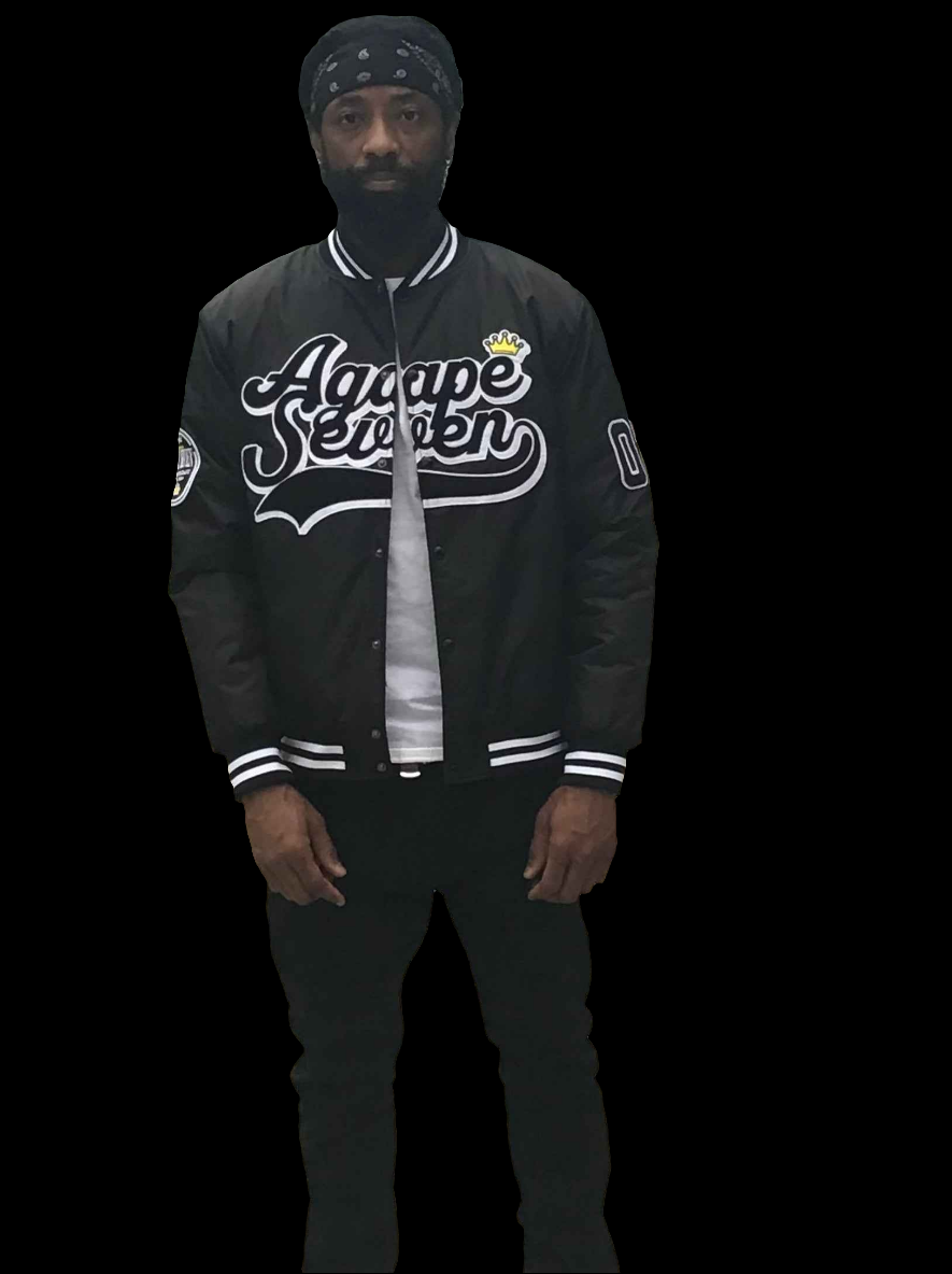 Crown drip letterman jacket