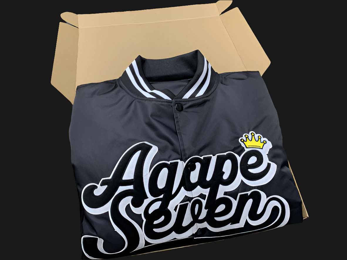 Crown drip letterman jacket