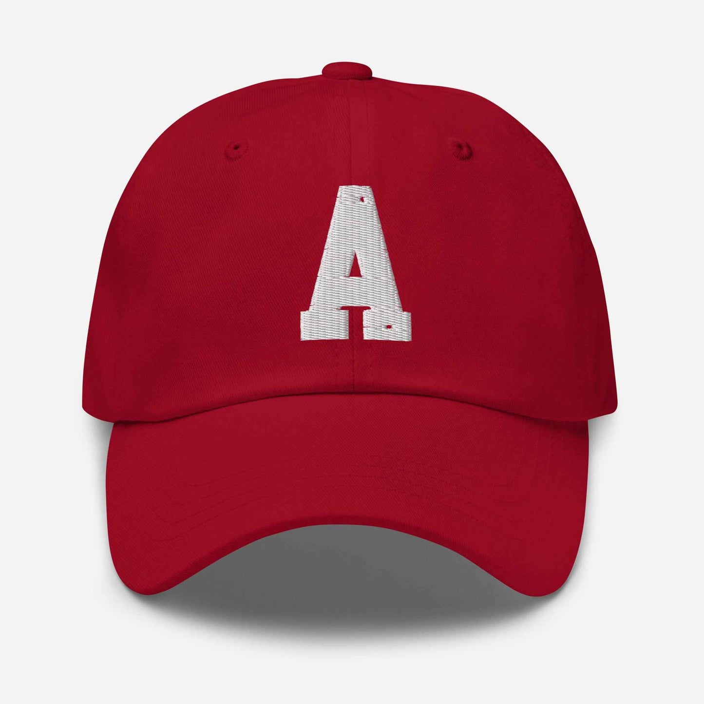 The "A" dad hat by Agape Seven Clothing Company