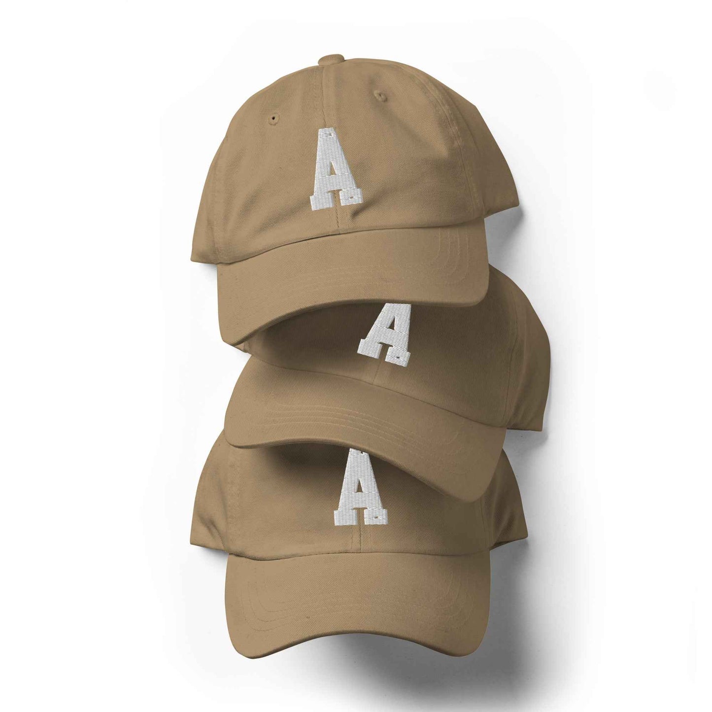 The "A" dad hat by Agape Seven Clothing Company