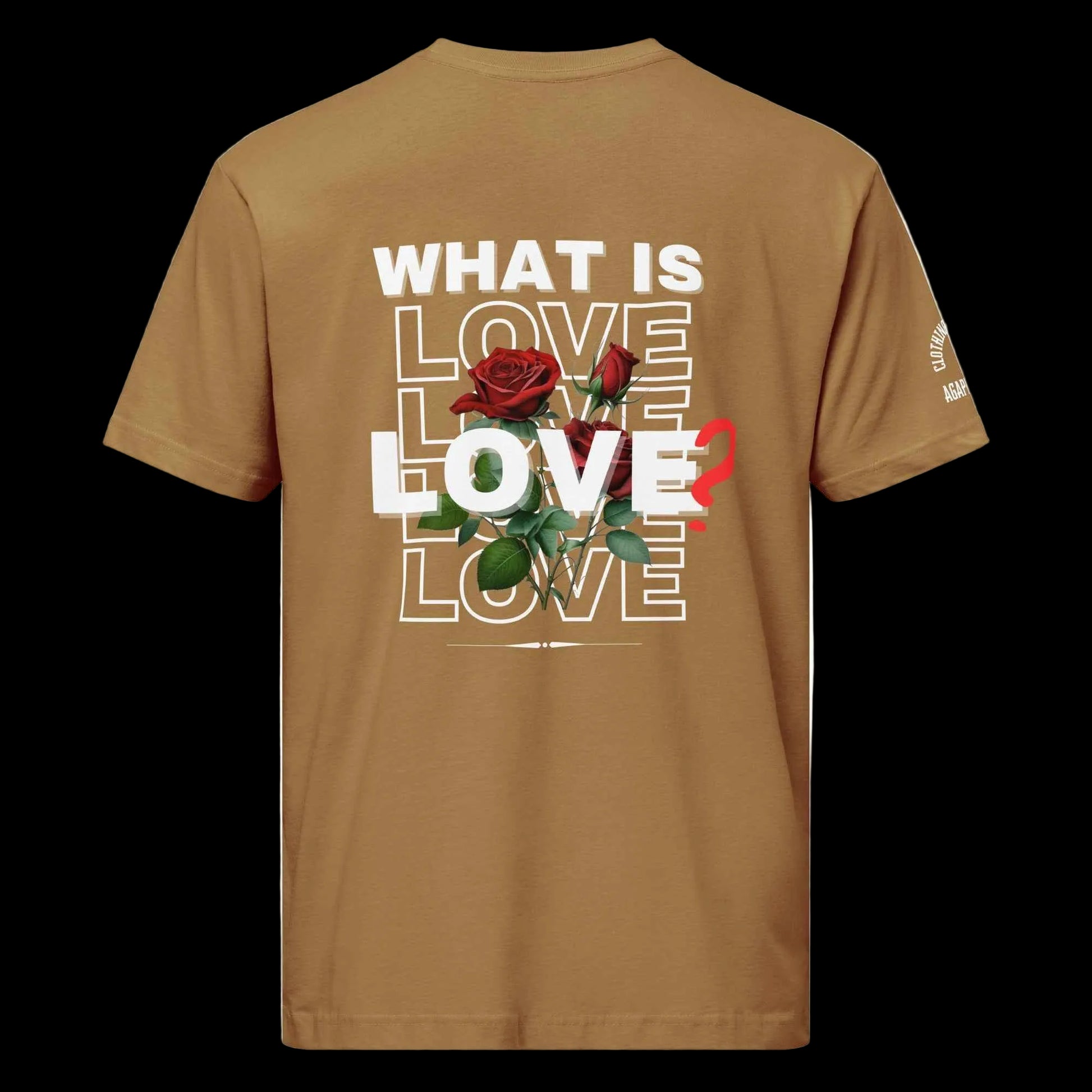 What is Love by Agape Seven Clothing Company graphic Jersey Tee