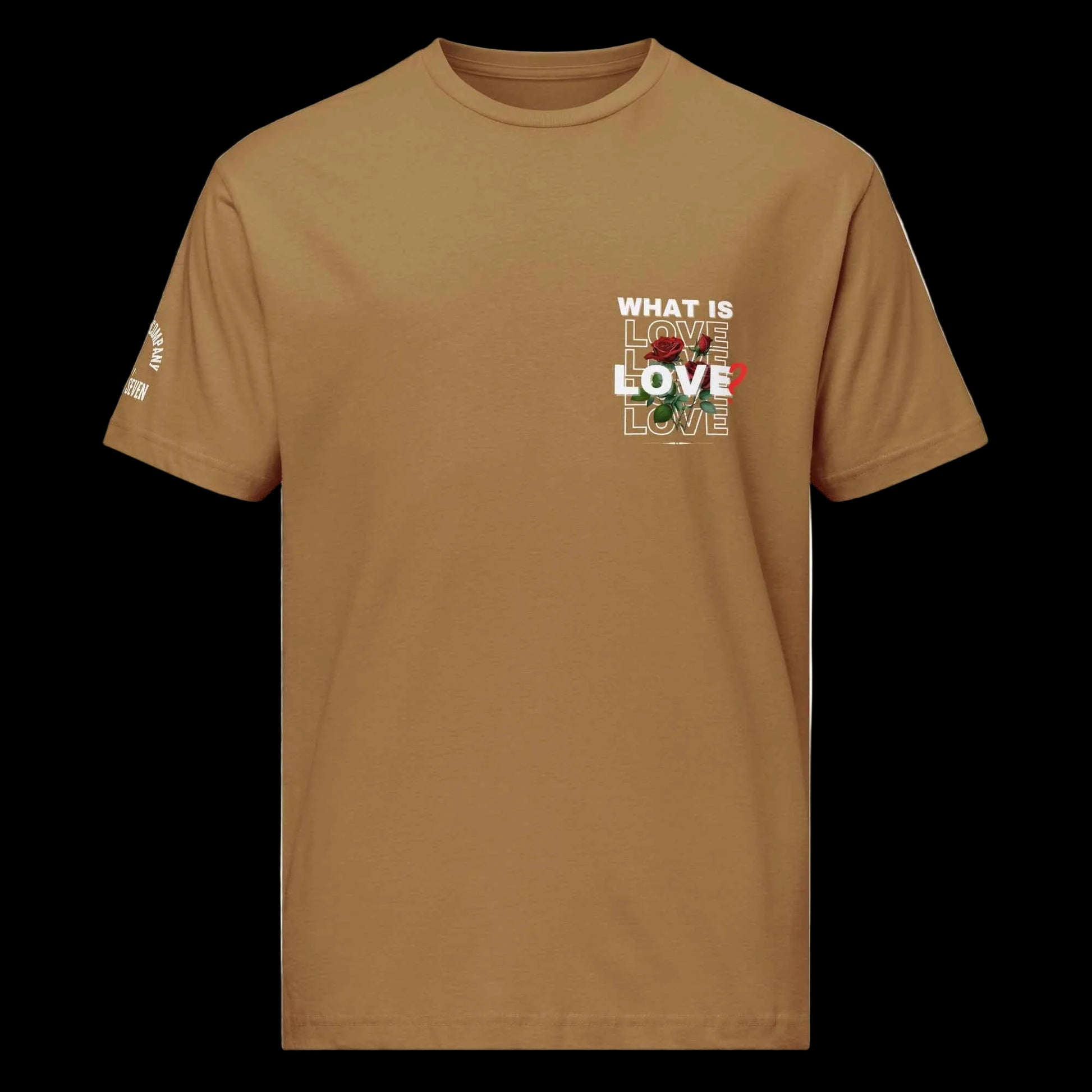 What is Love by Agape Seven Clothing Company graphic Jersey Tee