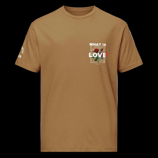 What is Love by Agape Seven Clothing Company graphic Jersey Tee
