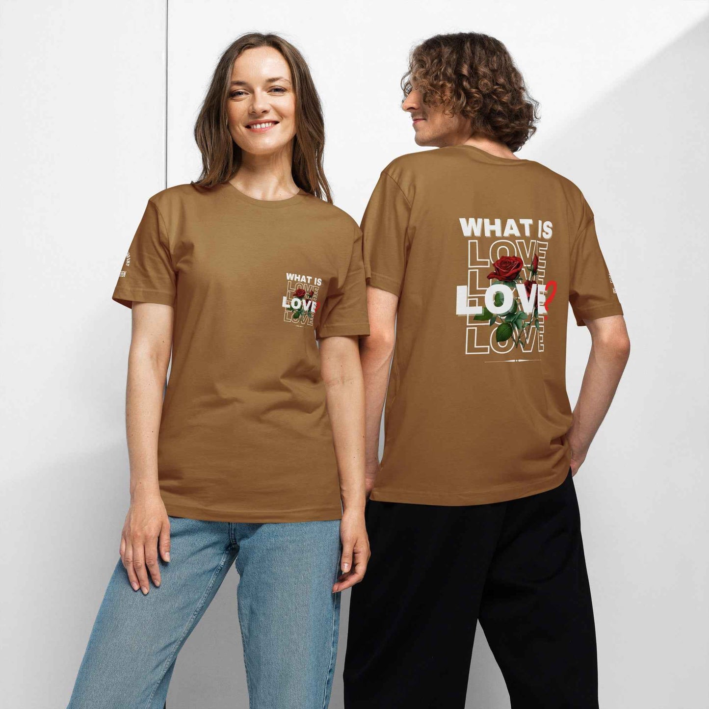 What is Love by Agape Seven Clothing Company graphic Jersey Tee