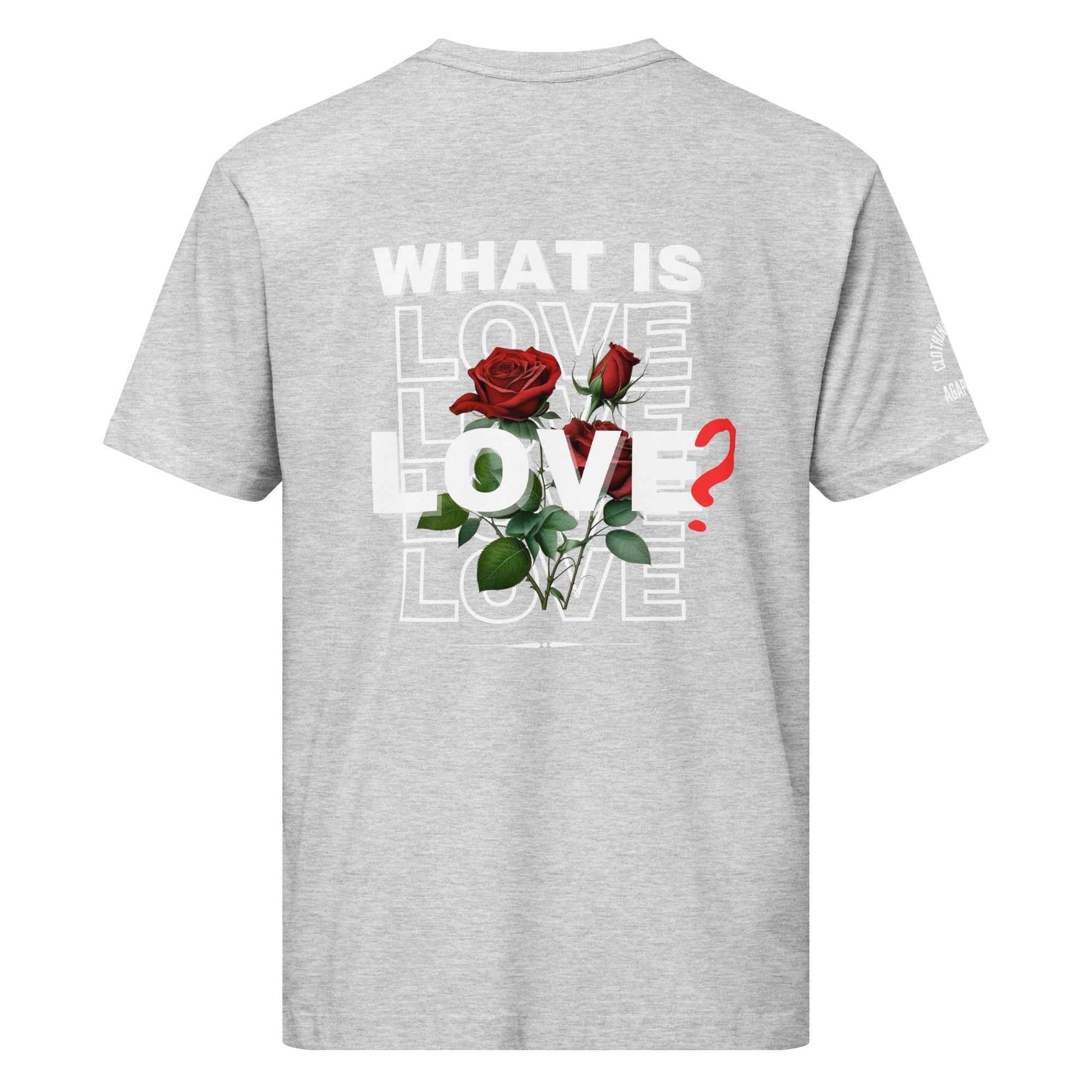 What is Love by Agape Seven Clothing Company graphic Jersey Tee