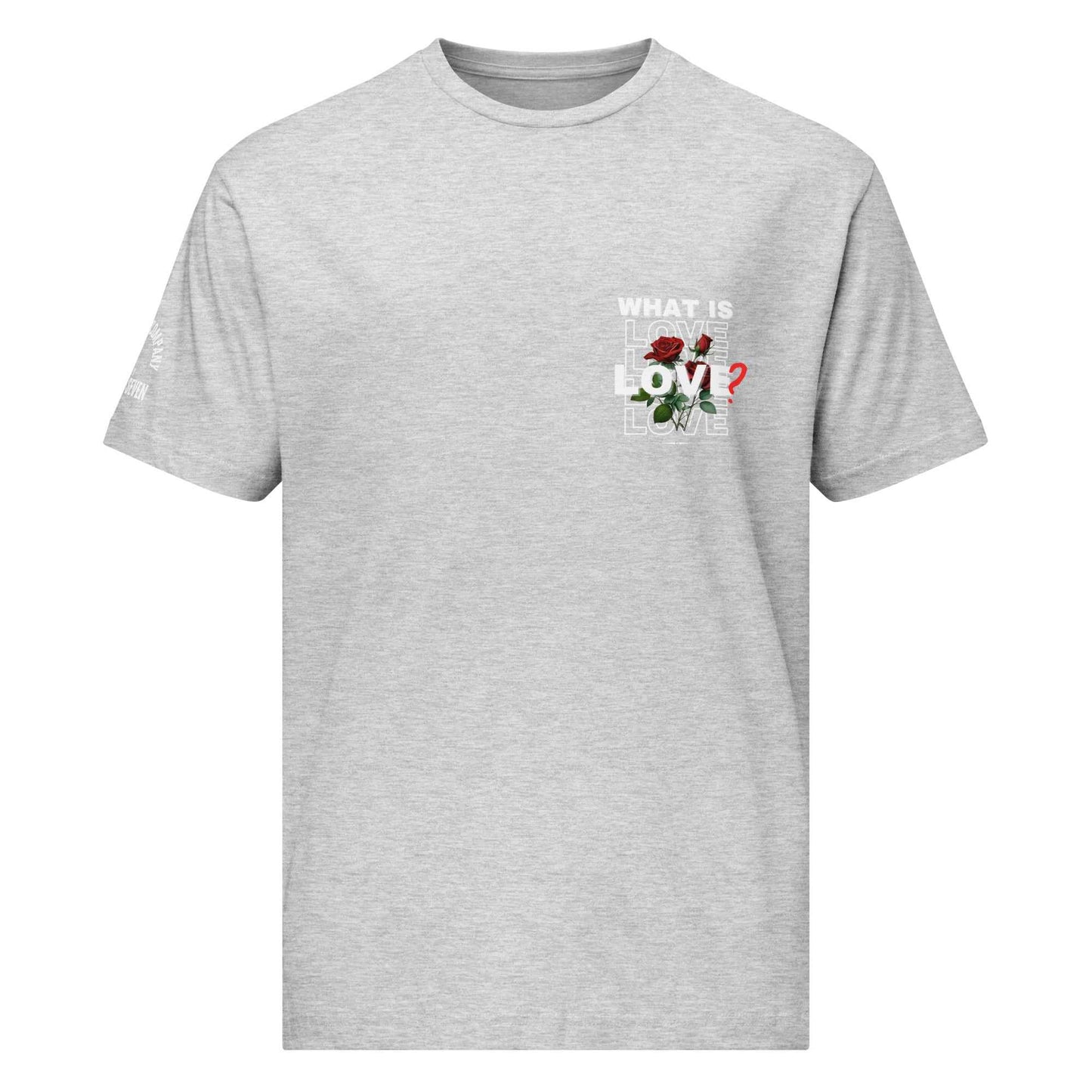 What is Love by Agape Seven Clothing Company graphic Jersey Tee