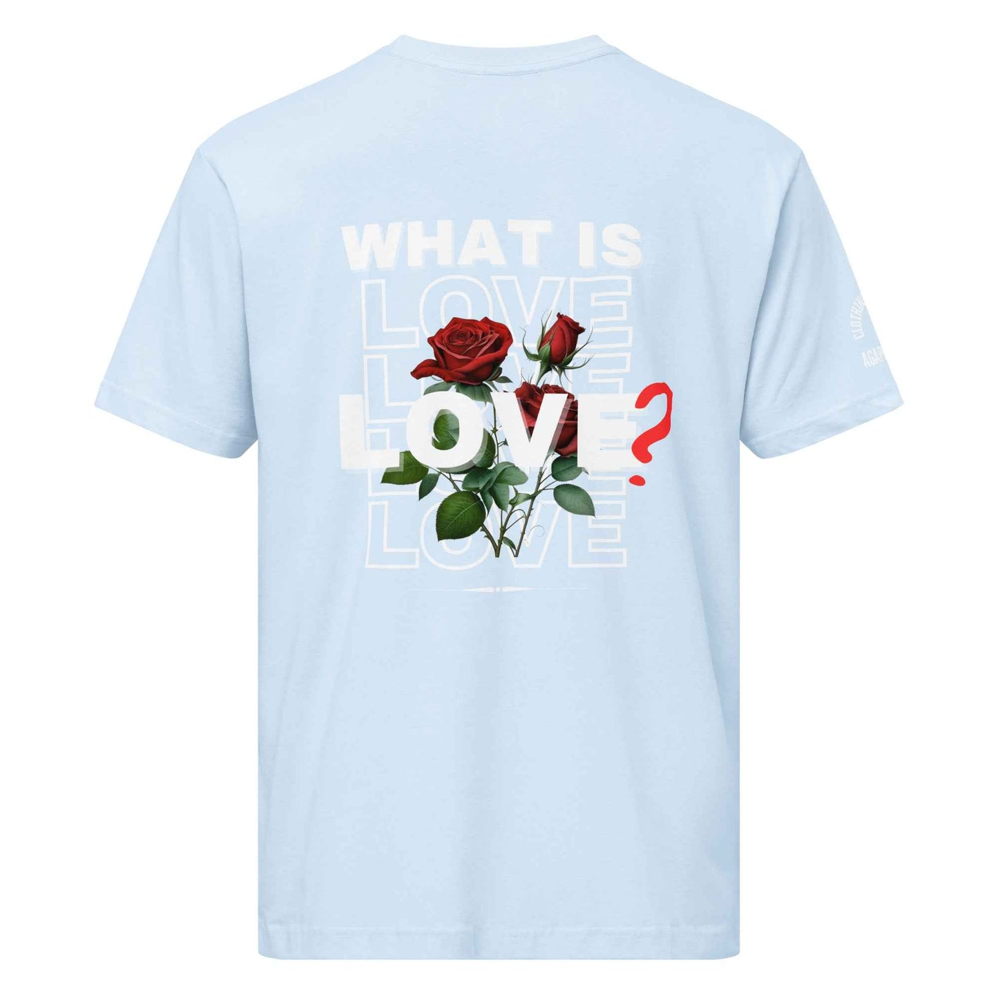 What is Love by Agape Seven Clothing Company graphic Jersey Tee