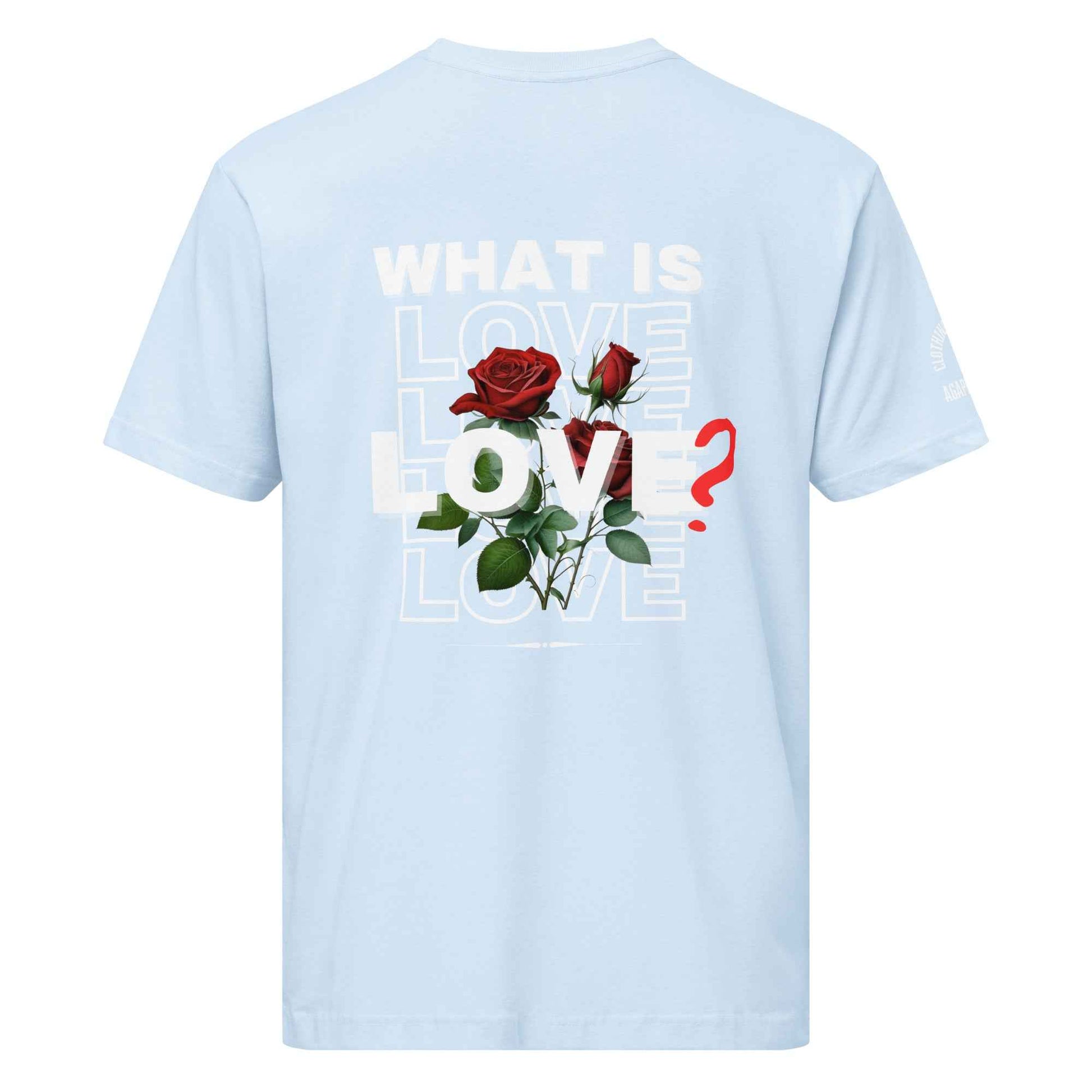What is Love by Agape Seven Clothing Company graphic Jersey Tee