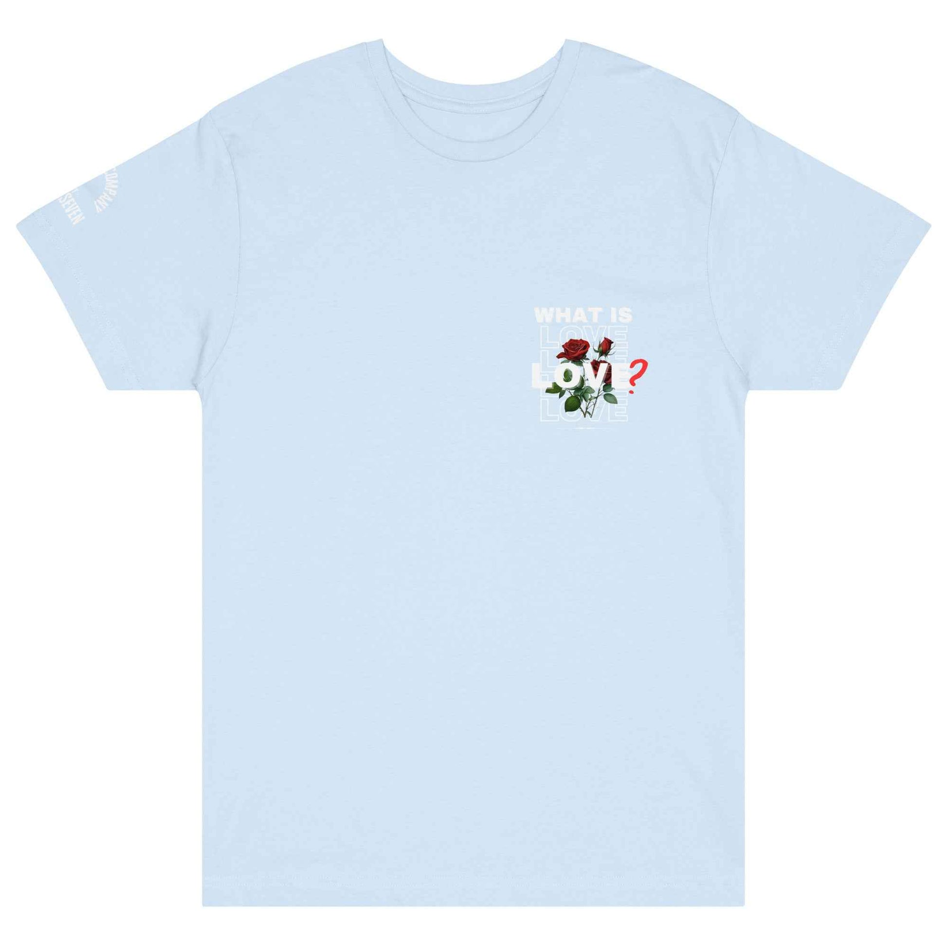 What is Love by Agape Seven Clothing Company graphic Jersey Tee