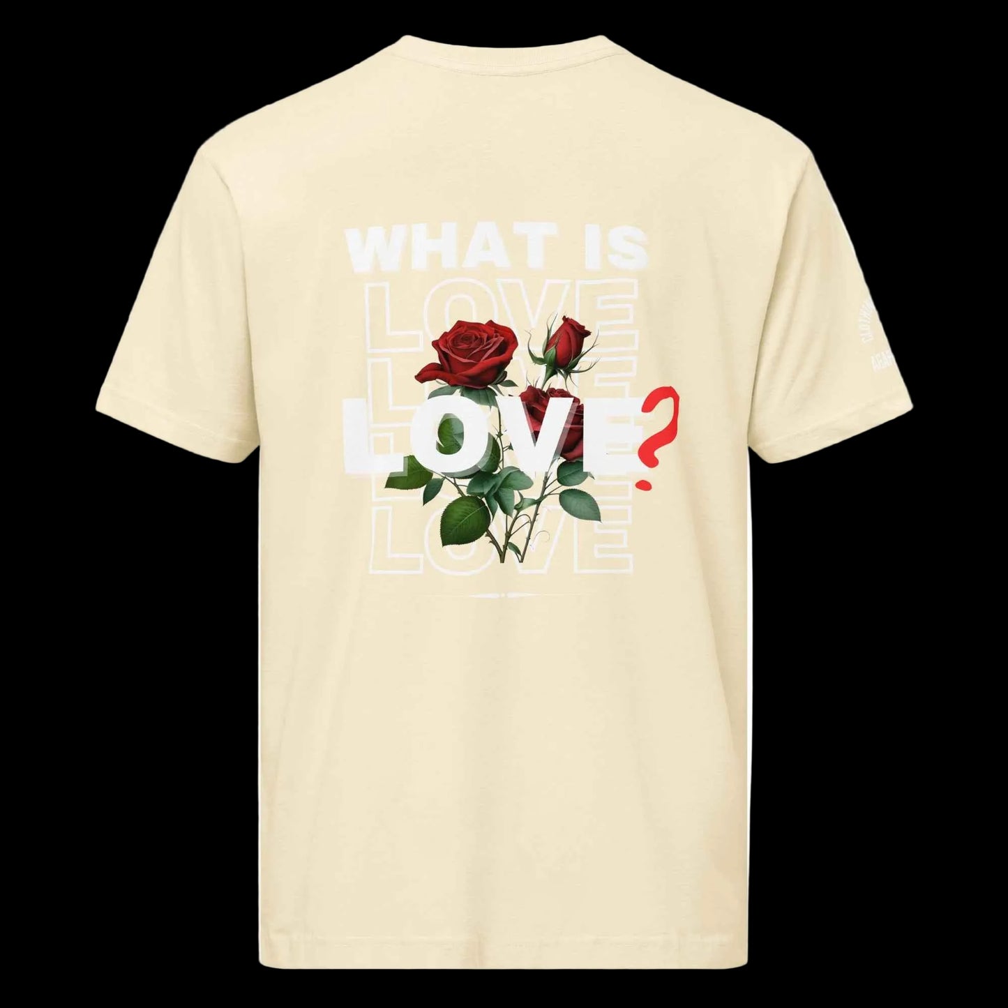 What is Love by Agape Seven Clothing Company graphic Jersey Tee
