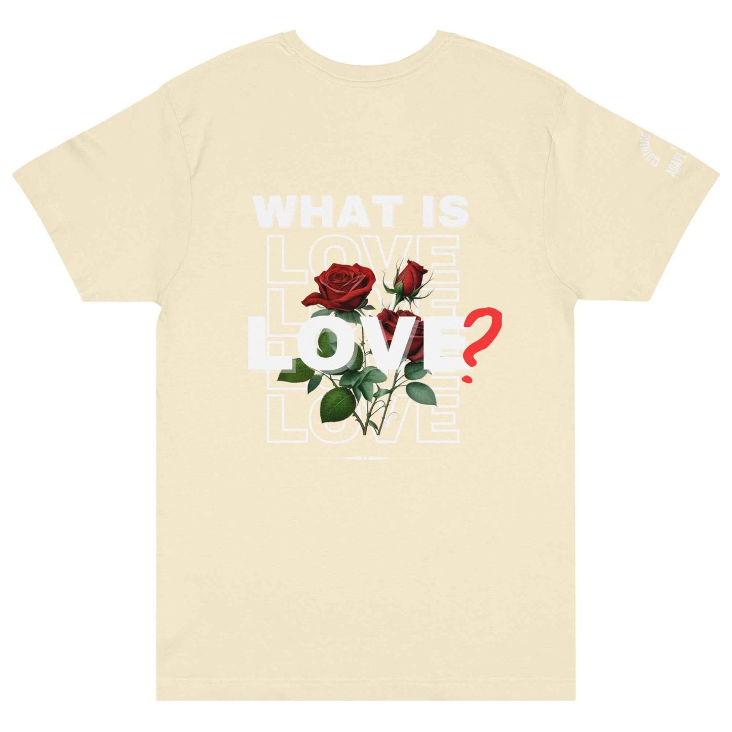 What is Love by Agape Seven Clothing Company graphic Jersey Tee