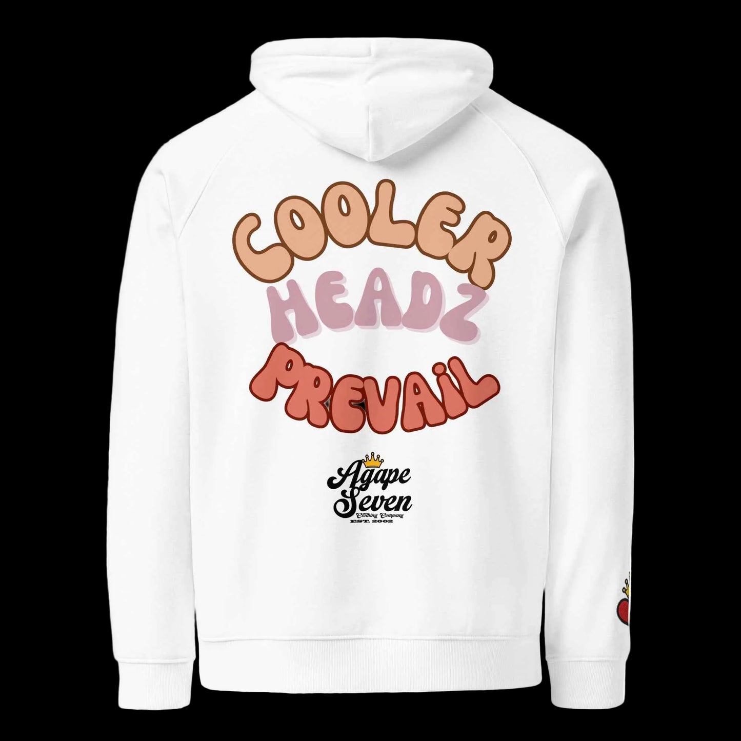 Cooler Heads Prevail by Agape Seven Clothing Company Unisex eco raglan hoodie