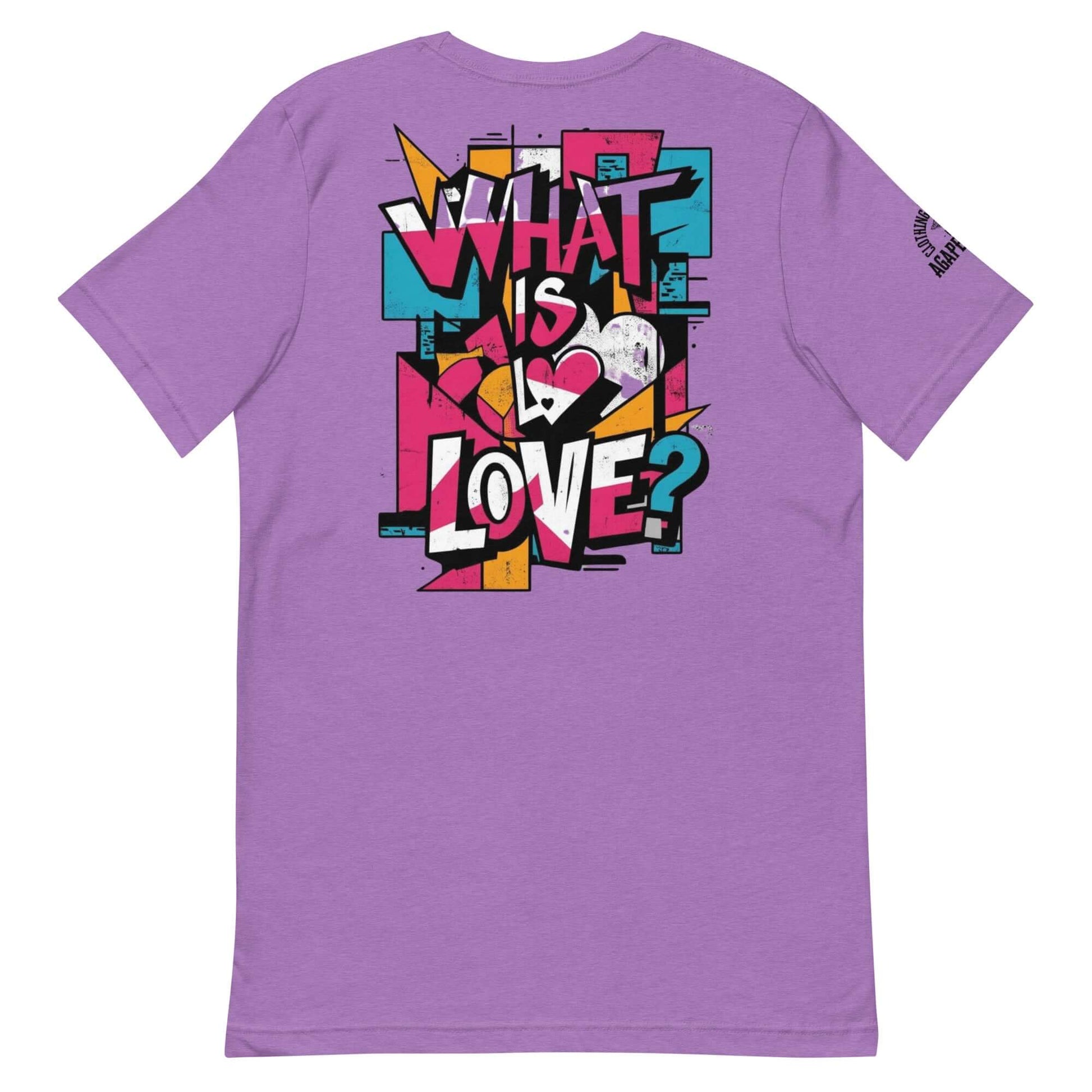 What Is Love tee by Agape Seven, thoughtful minimalist design