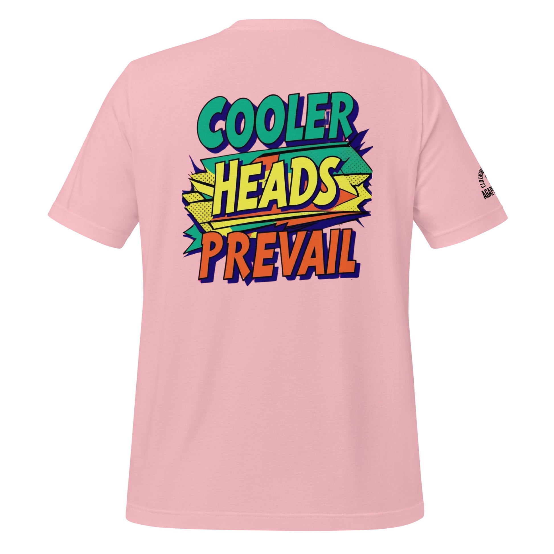 Cooler Heads Prevail tee by Agape Seven, bold custom streetwear