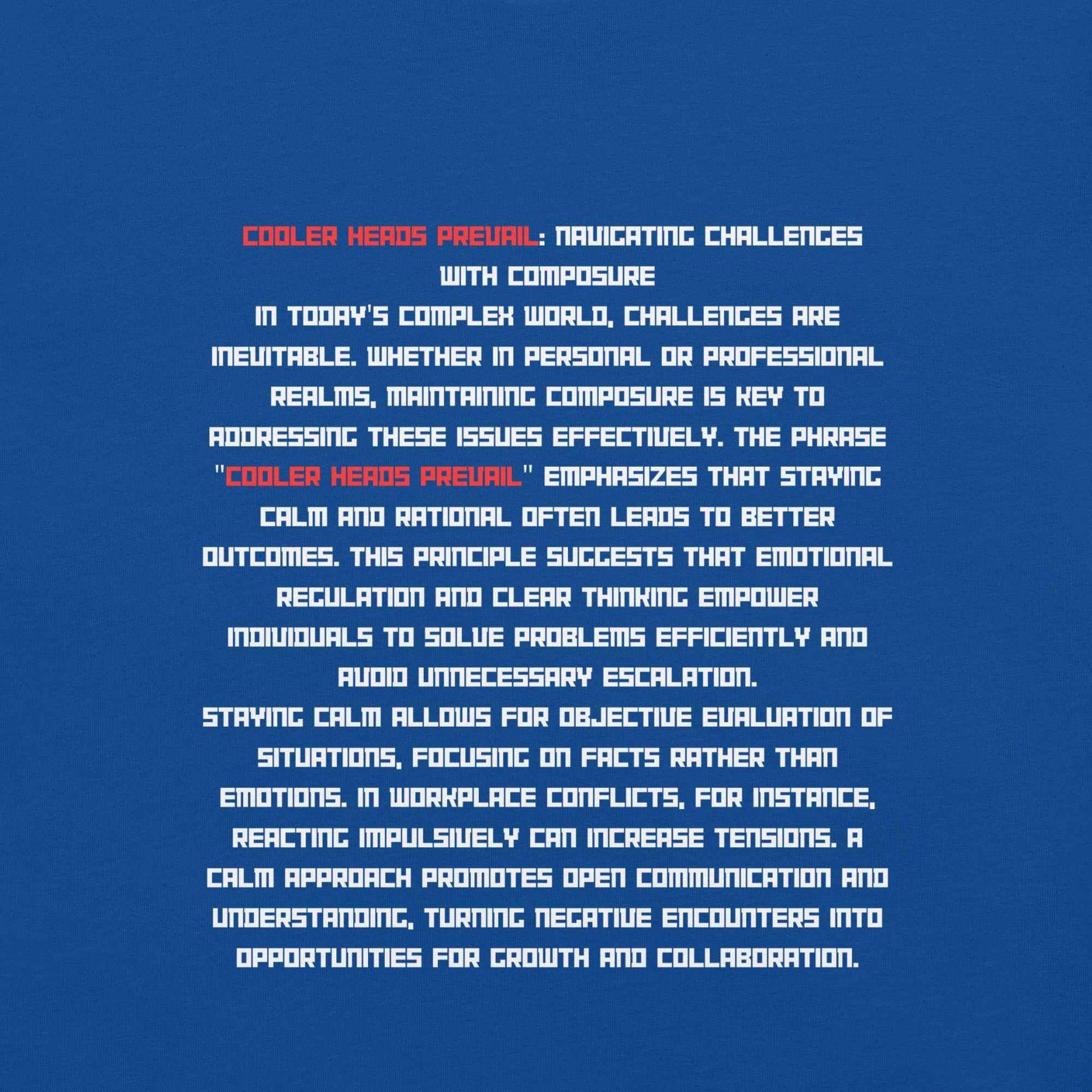 Cooler Heads Prevail by Agape Seven Clothing Company