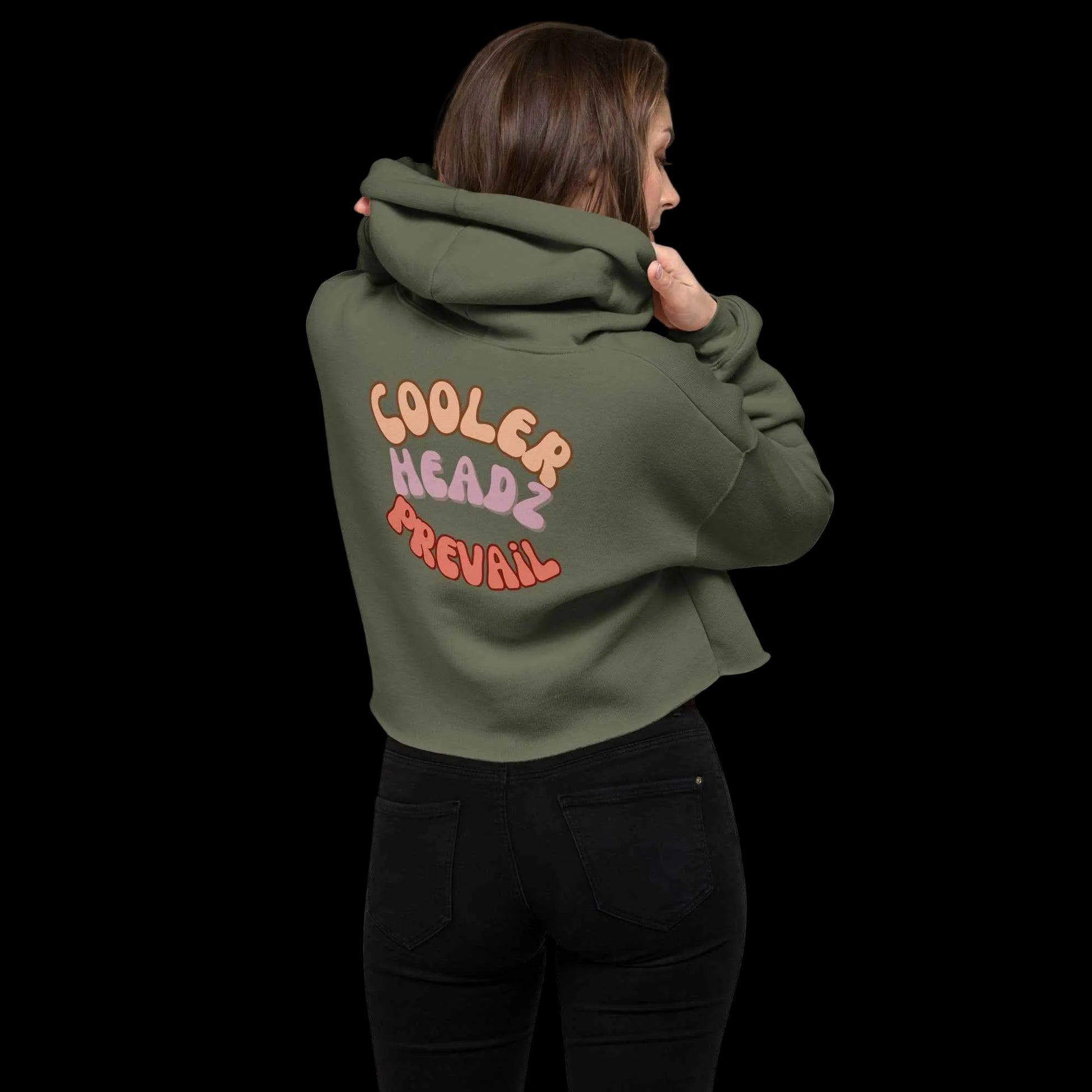 Cooler Heads Prevail women's Crop Hoodie