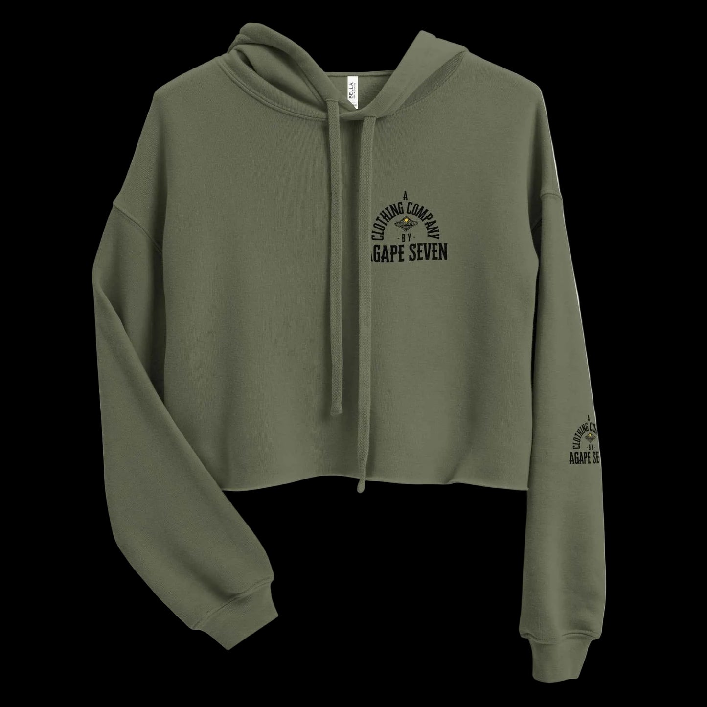 Women's crop hoodie by Agape Seven Clothing
